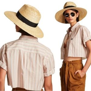 Brixton straw sun hat from Nordstrom’s with black ribbon detail